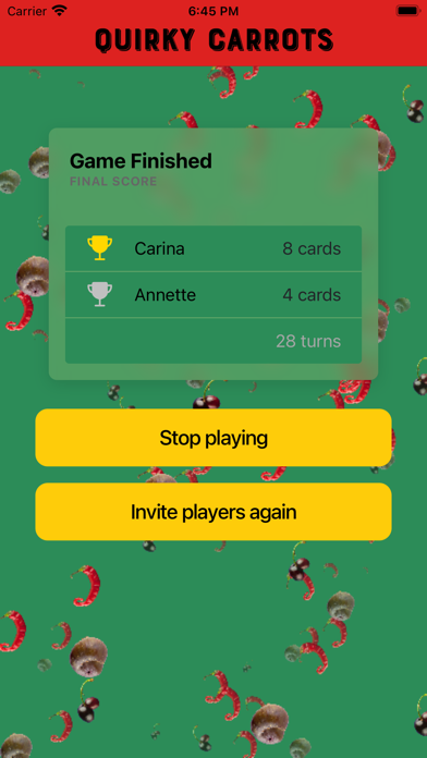 Quirky Carrots Memory Game screenshot 2
