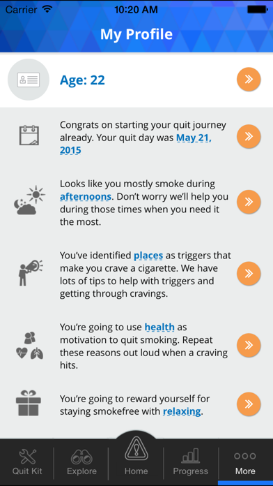 quitSTART - Quit Smoking screenshot 1