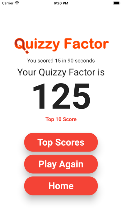 QuizzyFactor screenshot 1