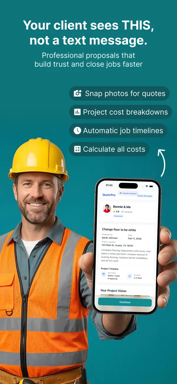 Quotr Pro - Contractor Quotes screenshot 6