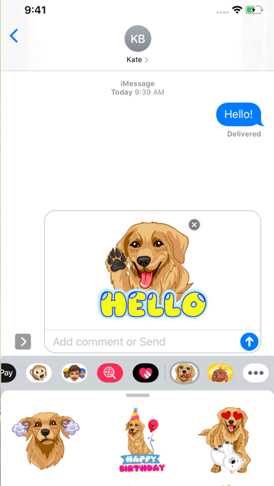 RadarMojis - Golden Retriever screenshot 1