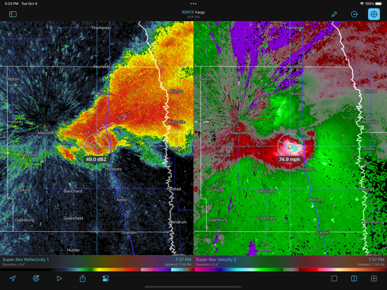 RadarScope screenshot 2