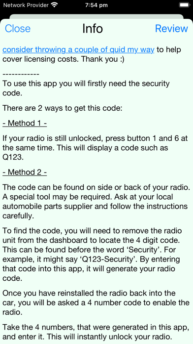 Radio Decoder for Renault screenshot 3