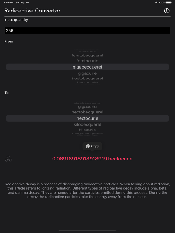 Radioactivity Conversion screenshot 7