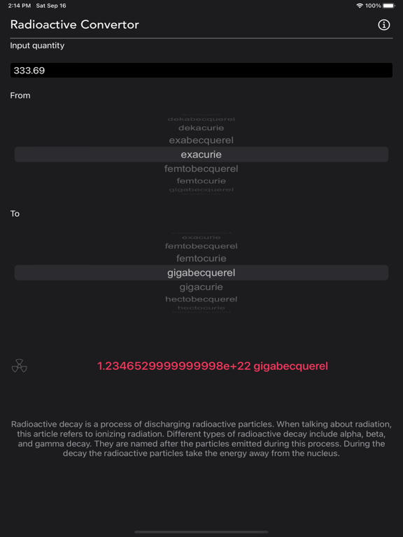 Radioactivity Conversion screenshot 8