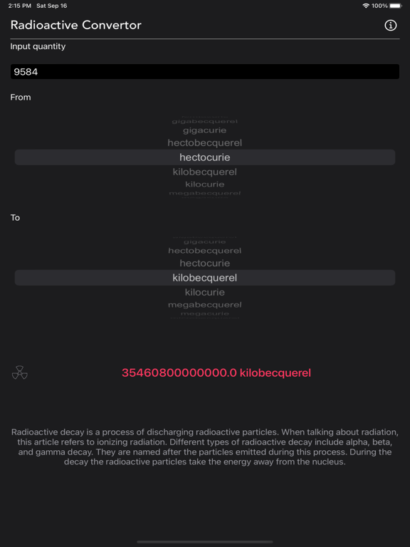 Radioactivity Conversion screenshot 6
