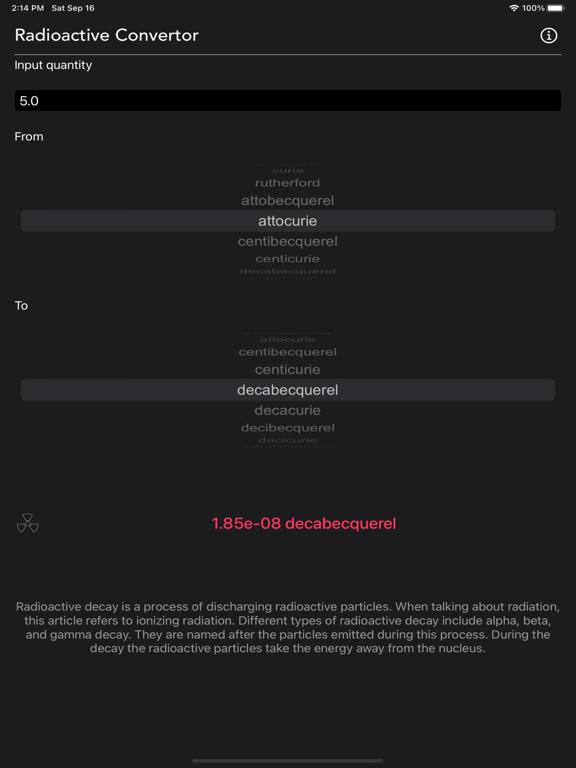 Radioactivity Conversion screenshot 10