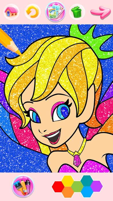 Rainbow Glitter Coloring Book screenshot 3