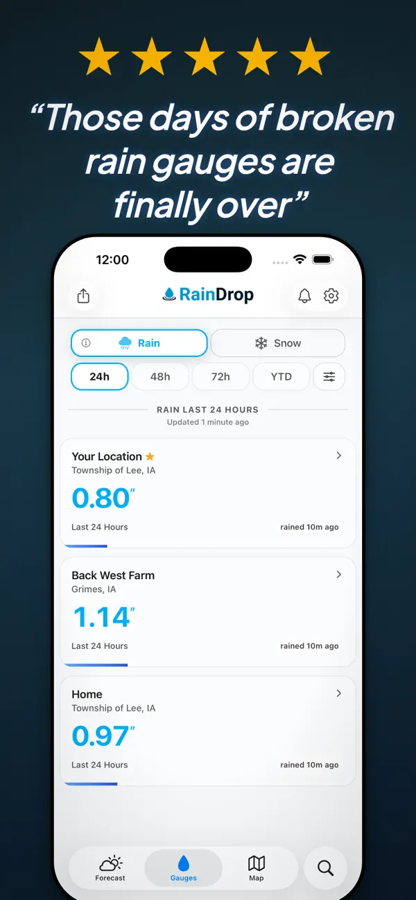RainDrop - Rain Totals & Radar screenshot 4