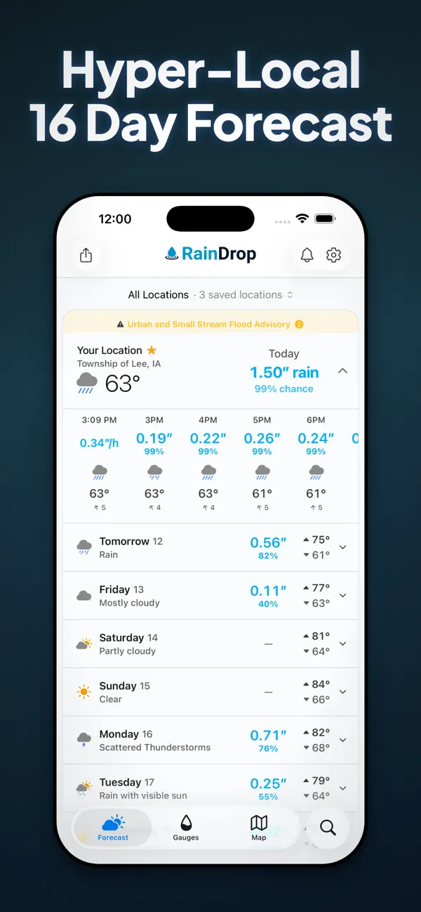RainDrop - Rain Totals & Radar screenshot 2