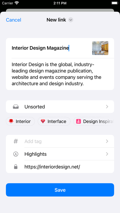 Raindrop.io screenshot 1