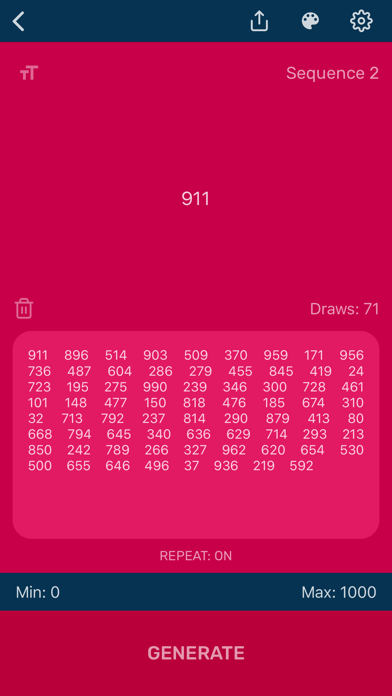 Random Number Generator App screenshot 1