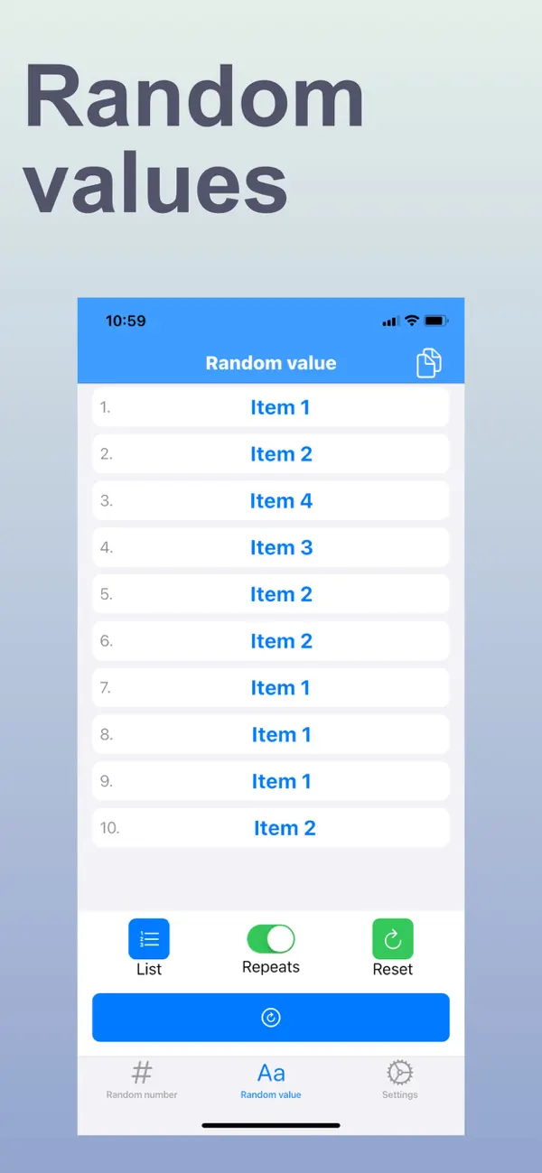 Randomizer - Number Generator screenshot 1