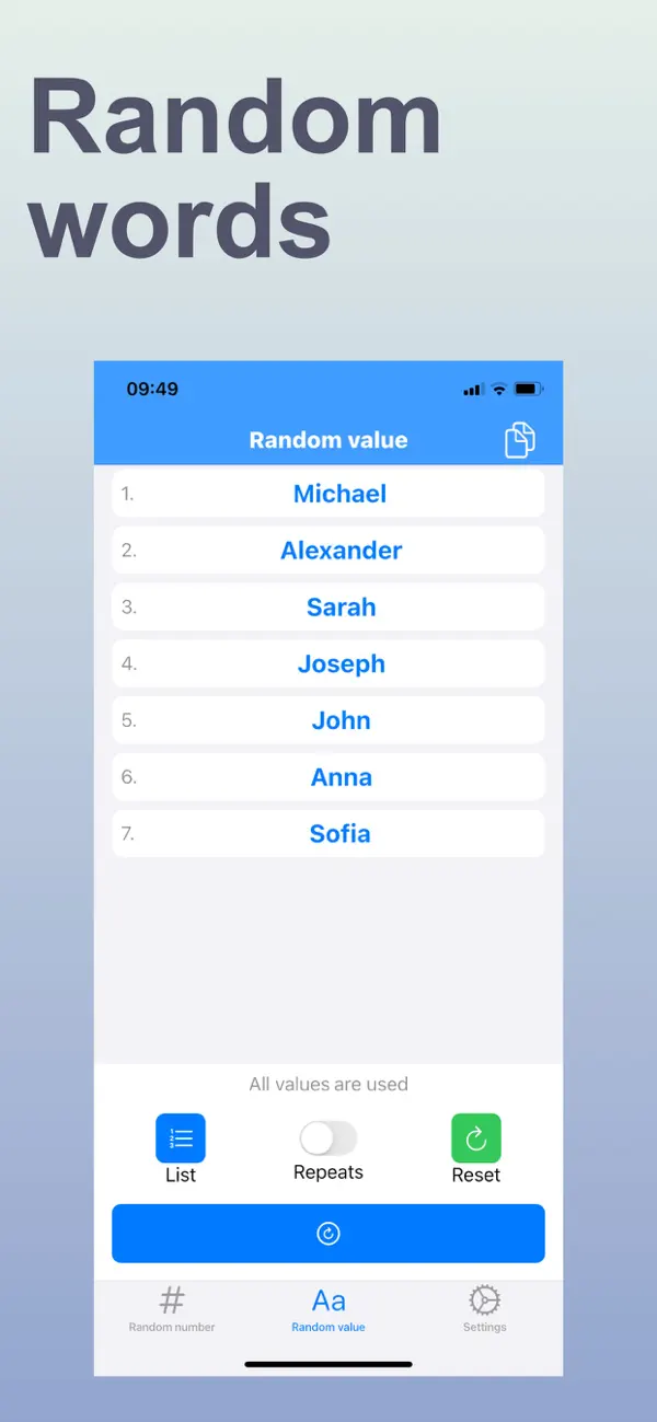 Randomizer - Number Generator screenshot 2