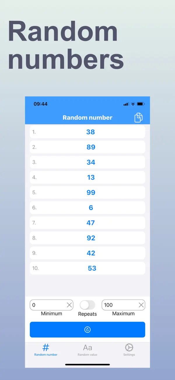 Randomizer - Number Generator screenshot 3