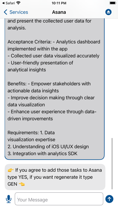 RapidTask AI powered task GPT screenshot 2