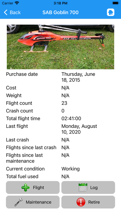 RC Flight and Battery Log screenshot 3