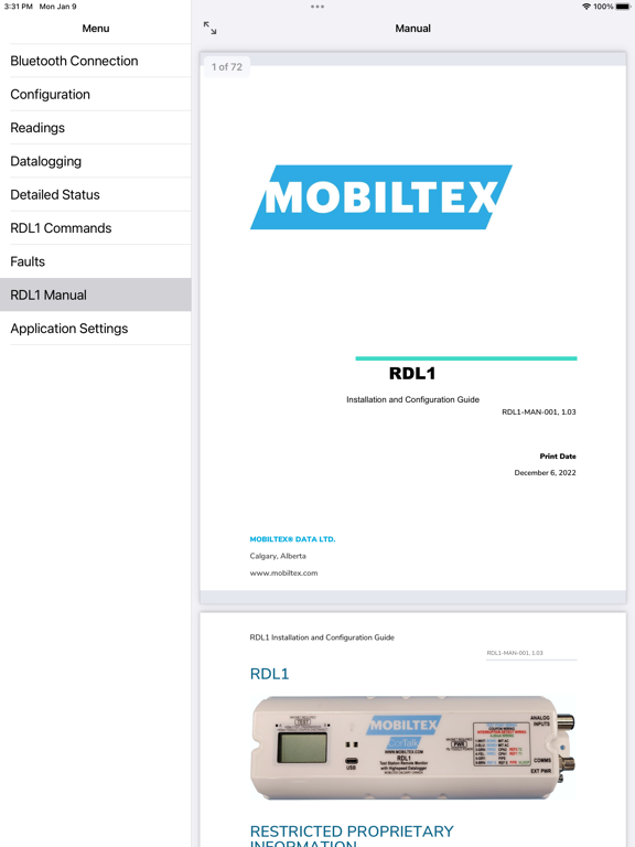 RDL1 Config screenshot 1