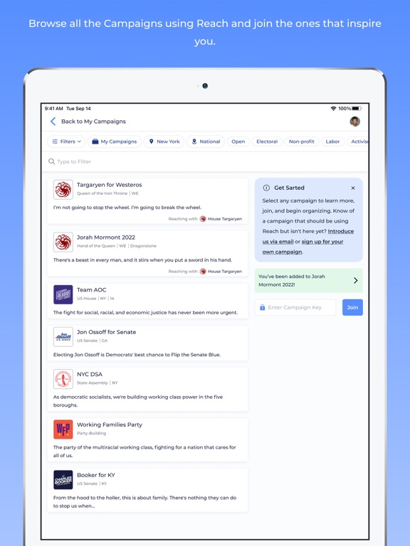 Reach — Progressive Organizing screenshot 2