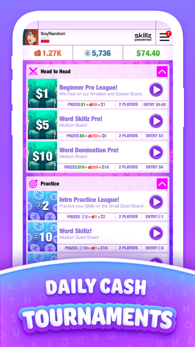 Real Money Word Search Skillz screenshot 2