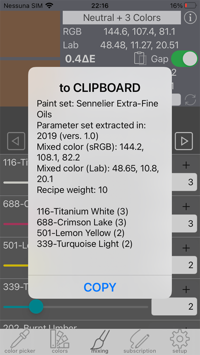 Real Paint mixing tools PRO screenshot 1