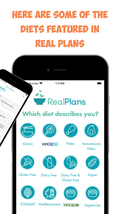 Real Plans - Meal Planner screenshot 1