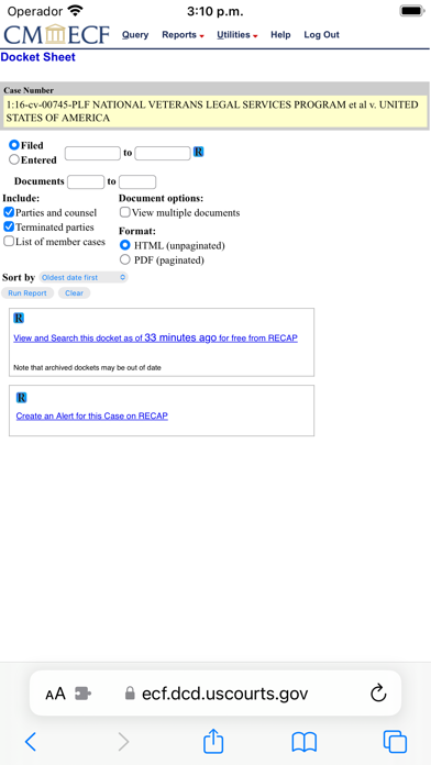 RECAP Uploader screenshot 3