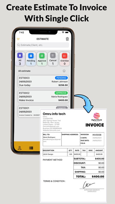 Receipt & Invoice Maker App screenshot 1