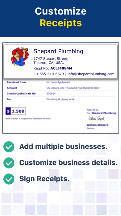 Receipt Maker - Sign & Send screenshot 2