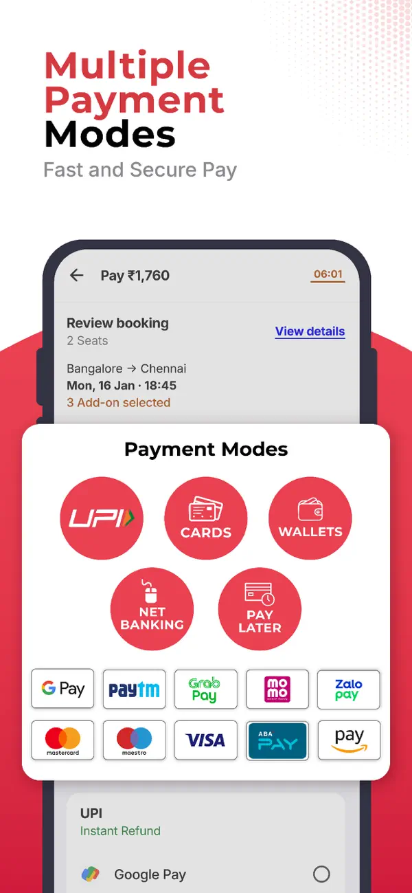 redBus: Bus, Train Booking App screenshot 1