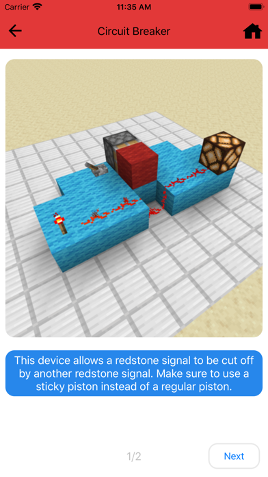 Redstone Guide - for Minecraft screenshot 1