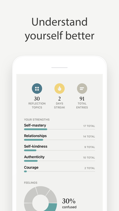 Reflect - guided daily journal screenshot 1