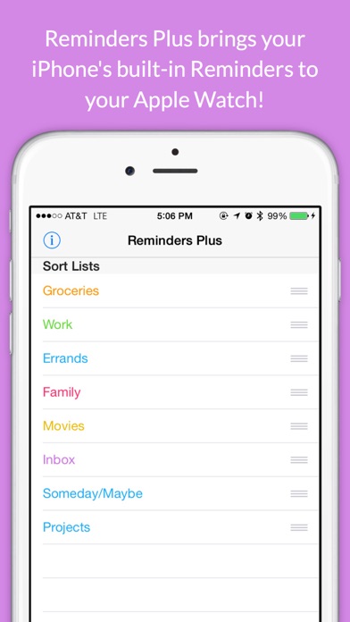 Reminders Plus for Apple Watch screenshot 1