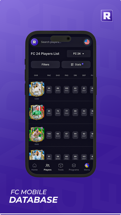 RenderZ: FC Mobile 25 Database screenshot 4