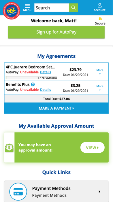 Rent-A-Center screenshot 1