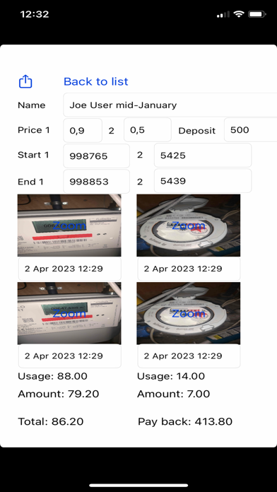Rental Utility Costs screenshot 2