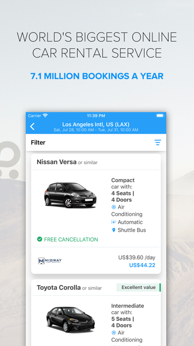 Rentalcars.com Car rental App screenshot 2
