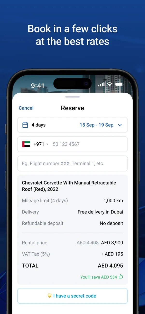 Renty.ae Car Rental screenshot 1