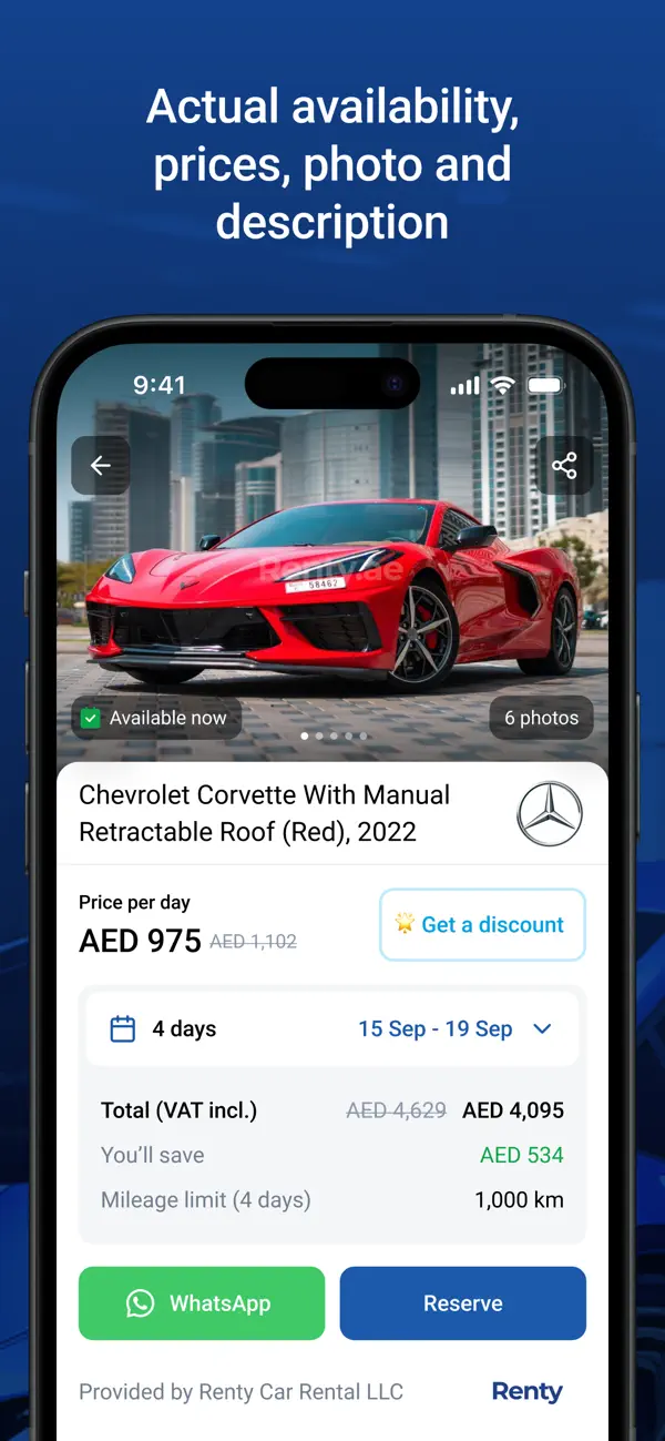 Renty.ae Car Rental screenshot 2