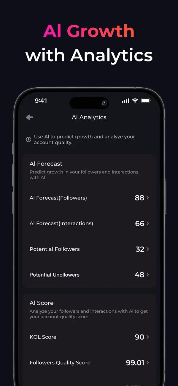 Reports+ for Followers Tracker screenshot 1