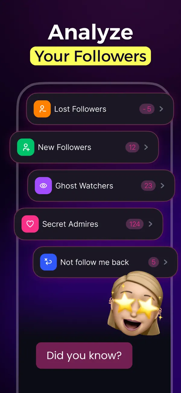 Reports Unfollowers, Followers screenshot 4