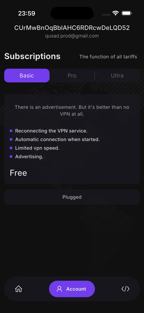 Reserve VPN screenshot 2