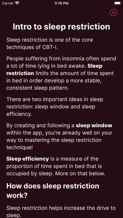 Restful: CBT-i Insomnia Diary screenshot 1