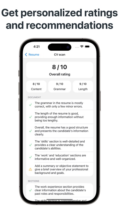 Resume AI – Intelligent CV App screenshot 1