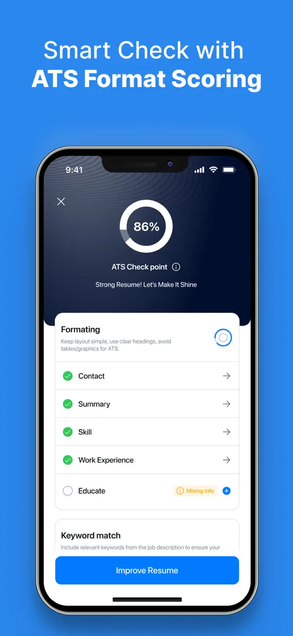 Resume Builder - AI Resumate screenshot 1