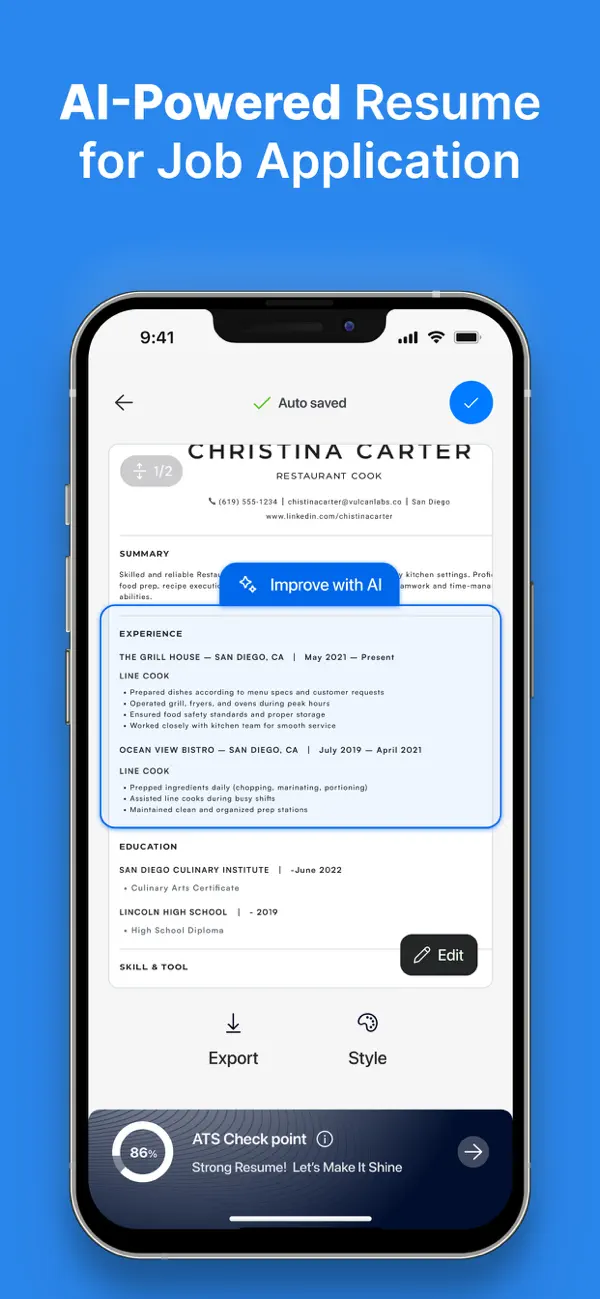 Resume Builder - AI Resumate screenshot 2