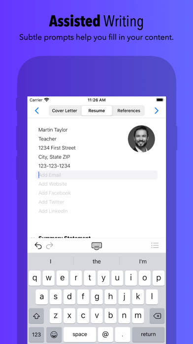 Resume Builder by Nobody screenshot 3