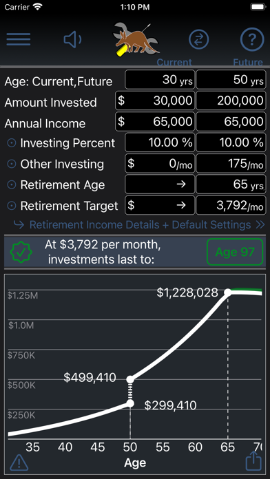 Retirement Analyst screenshot 1