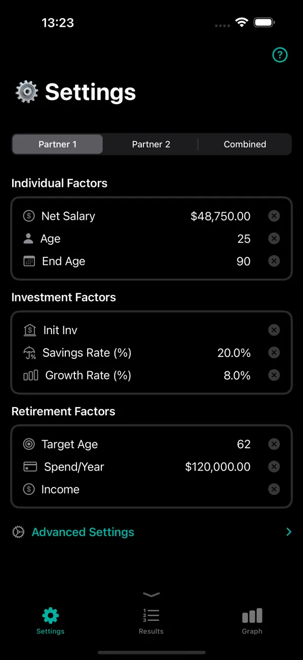 RetireWhen screenshot 1