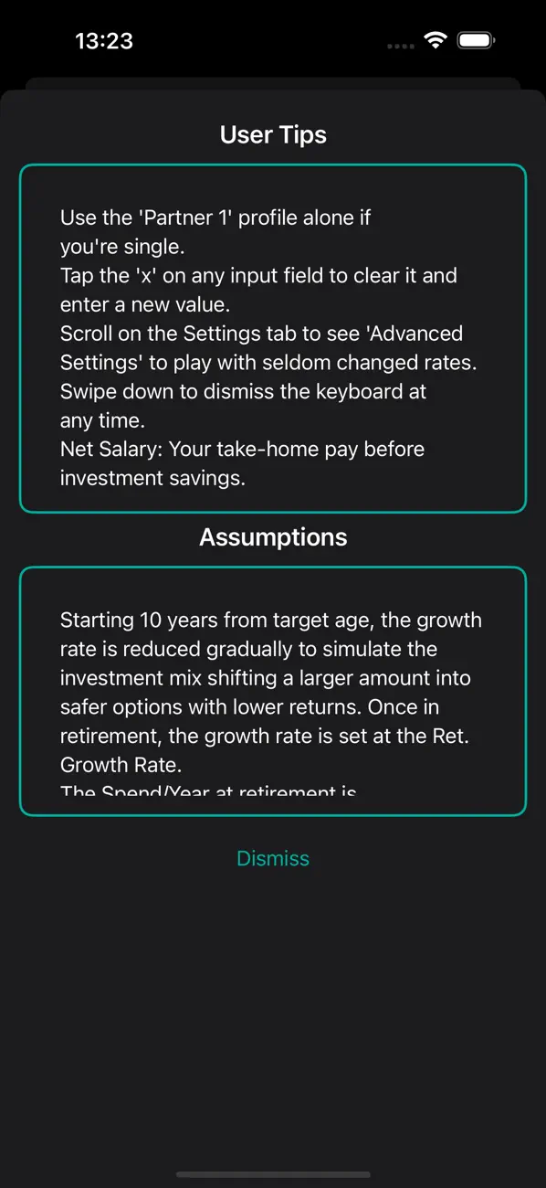 RetireWhen screenshot 2